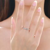 925 Silver CZ Stackable Ring Wedding Jewelry Gift