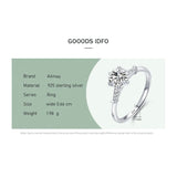 925 Silver Crown Zircon Finger Ring for Women Wedding