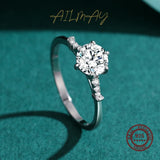 925 Silver Crown Zircon Finger Ring for Women Wedding