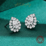 925 Sterling Silver Cz Stud Earrings For Women Girls