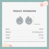 925 Sterling Silver Cz Stud Earrings For Women Girls