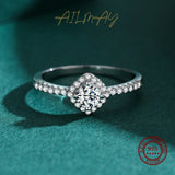 925 Silver CZ Square Princess Ring Wedding Jewelry