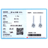 925 Silver Water Drop Zirconia Stud Earrings for Women