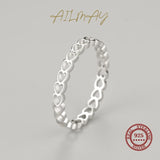 925 Silver Heart to Heart Stackable Ring For Women