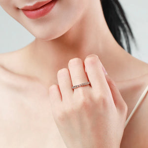 925 Silver Heart to Heart Stackable Ring For Women