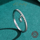 925 Silver Star Rings with Zircon Stackable Finger Ring for Women