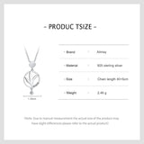 925 Silver Tree Of Life Necklace CZ Pendant Romantic Jewelry Wedding Gift