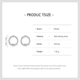 CZ Stud Earrings 925 Silver Geometric Fine Jewelry