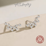 Zircon Bubbles Long Earrings 925 Sterling Silver Jewelry