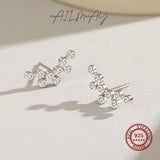Zircon Bubbles Long Earrings 925 Sterling Silver Jewelry