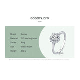 Clear Zircon 925 Silver Flower Ring For Women Wedding