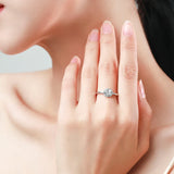 Cubic Zirconia 925 Silver Round Rings for Women Wedding