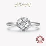 Cubic Zirconia 925 Silver Round Rings for Women Wedding