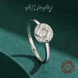 Cubic Zirconia 925 Silver Round Rings for Women Wedding