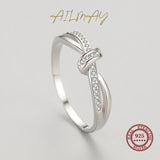 925 Sterling Silver Intertwined Lines Rings For Women