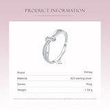 925 Sterling Silver Intertwined Lines Rings For Women