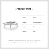 925 Sterling Silver Classic Cross CZ Ring Wedding Fine Jewelry