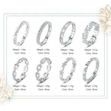Stunning 925 Sterling Silver CZ Rings for Women
