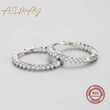 925 Silver CZ Earrings Women Wedding Jewelry Gift