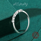 925 Sterling Silver CZ Trapezoid Rings Stackable Fashion Women's Jewelry