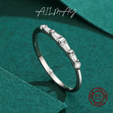 925 Sterling Silver CZ Trapezoid Rings Stackable Fashion Women's Jewelry