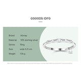 925 Sterling Silver CZ Trapezoid Rings Stackable Fashion Women's Jewelry