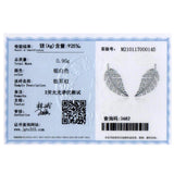 925 Silver Feather Stud Earrings CZ Fine Jewelry