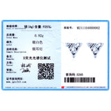 925 Silver Triangle Stud Earrings Clear Zircon Jewelry