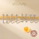 925 Silver Zircon Stars Stud Earrings for Women Wedding