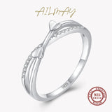 Genuine 925 Sterling Silver Heart Rings for Women
