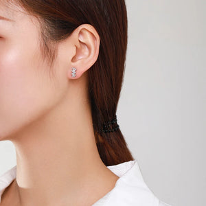 925 Silver Trapezoid Earrings Wedding Fine Jewelry