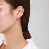 925 Silver Trapezoid Earrings Wedding Fine Jewelry