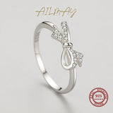 925 Silver CZ Fine Rings for Women Romantic Wedding Jewelry
