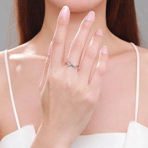 925 Silver CZ Fine Rings for Women Romantic Wedding Jewelry