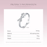 925 Silver CZ Fine Rings for Women Romantic Wedding Jewelry