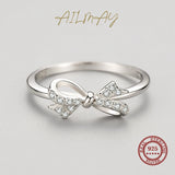 925 Silver CZ Fine Rings for Women Romantic Wedding Jewelry