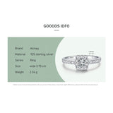 925 Silver Zirconia Rectangle Finger Ring For Women Wedding Gift
