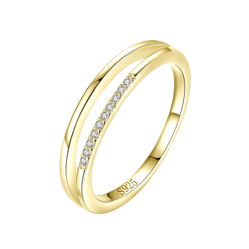925 Silver Ring Women's Clear Zircon Jewelry