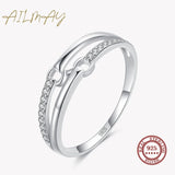 925 Silver Texture Finger Rings Women Girls Anti-allergy Fine Jewelry