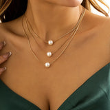 Vintage Multilayer Pearl Necklace for Women