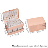 Portable PU Leather Jewelry Box Organizer