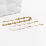 Minimalist Pearl Anklets Cuban Link Chain Anklets