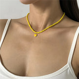 Multicolor Seed Beads Pearl Strand Necklace for Women