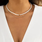 Multilayer Pearl Choker Necklace for Women Girls