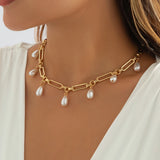 Multilayer Pearl Choker Necklace for Women Girls