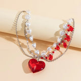 Romantic Heart Pendant Choker Necklace Wedding Gift