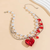 Romantic Heart Pendant Choker Necklace Wedding Gift