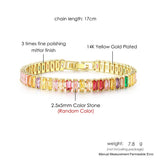 Colorful 2.5MM Cubic Zirconia Tennis Bracelet for Women Girls