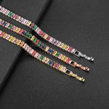 Colorful 2.5MM Cubic Zirconia Tennis Bracelet for Women Girls