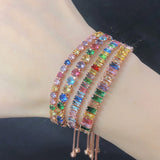 Heart CZ Tennis Bracelet Women Party Wedding Jewelry